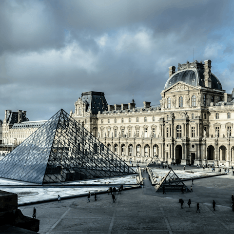Begin your stay with a trip to the Louvre – a ten-minute stroll away