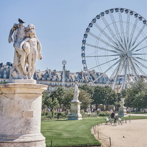 Enjoy an afternoon walk through nearby Tuileries Garden