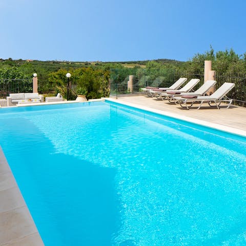 Top up your tan around the inviting pool