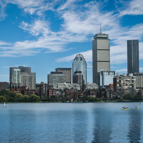 Drive down to the Charles River and enjoy the natural scenery and the boats on the water