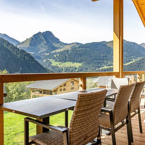Pour yourself a glass of wine and soak up the rugged views from your balcony