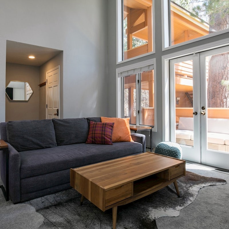 Relax in a minimalist, bright space