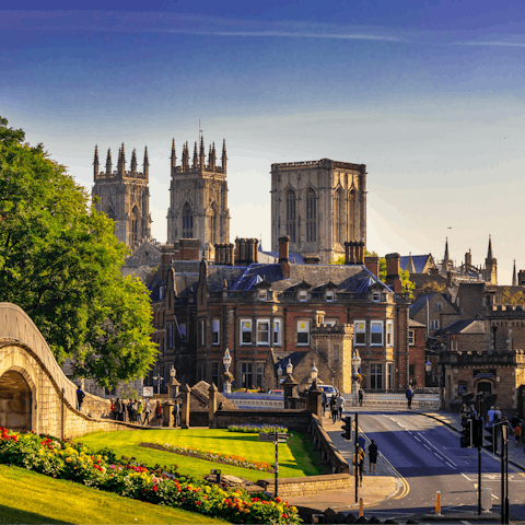 Take the twenty-minute drive into York and explore the ancient Minster