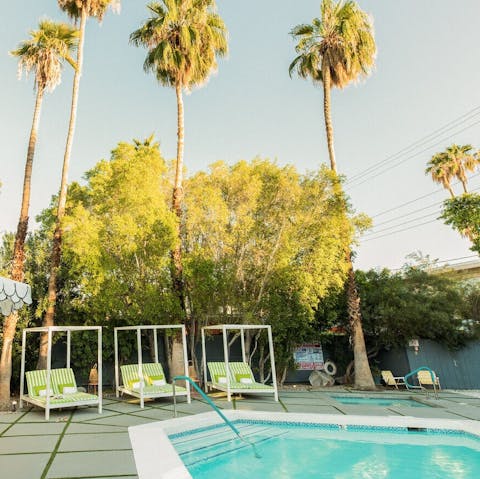 Take a dip in the communal pool