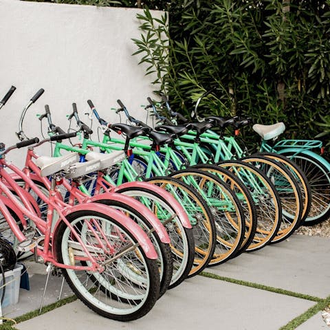 Ride around town, with free bikes at your disposal