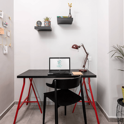 Work from home in the practical office area