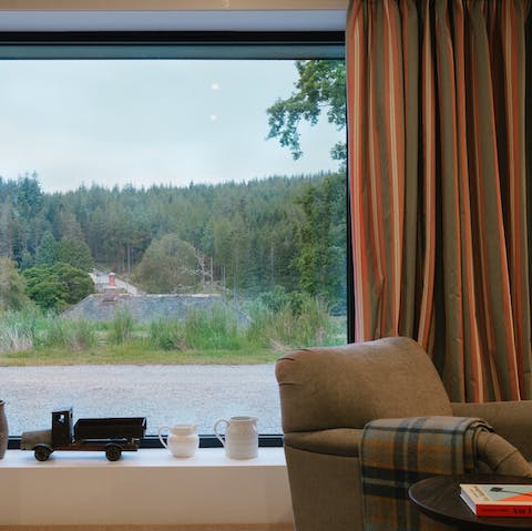 Wake up to views across the surrounding woodland and get ready to explore