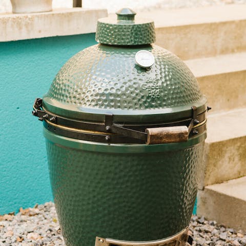 Enjoy cooking with The Green Egg – apparently the best barbecue in the world