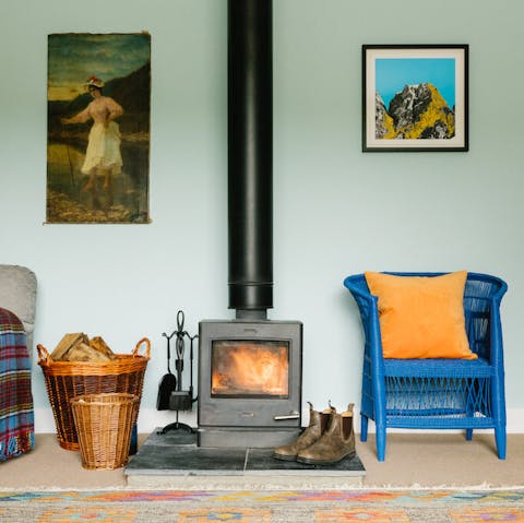 Spend cosy afternoons with a book by the fire