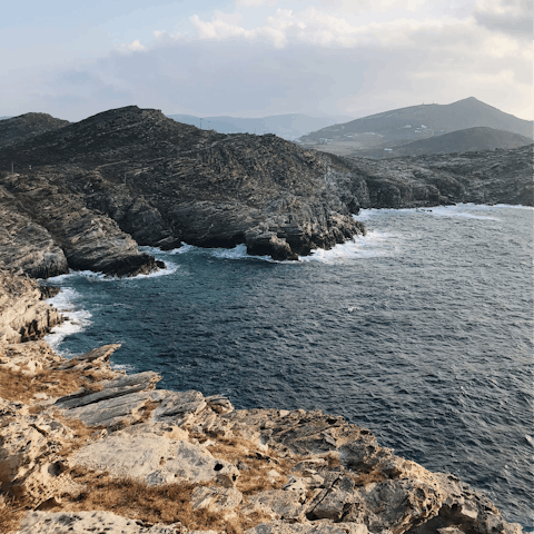 Spend the day on the coast – Nea Chrisi Akti Beach is a nine-minute walk