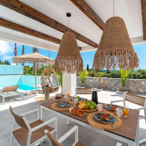 Savour Greek-inspired meals on the terrace 