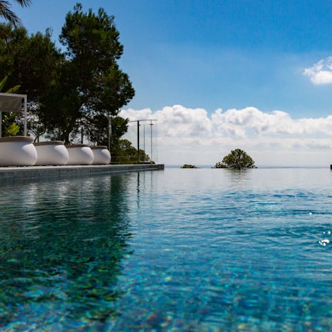 Enjoy the view from the saltwater infinity pool
