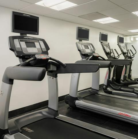 Get energised with a morning workout in the communal gym