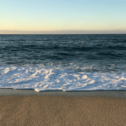 Head for peaceful Agios Fokas Beach, just a short drive away