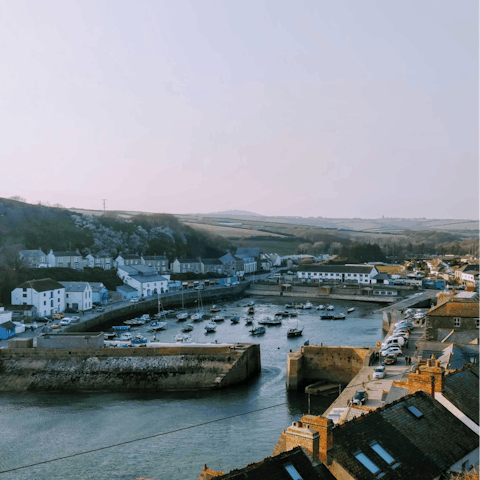 Walk down to the picturesque harbour of Porthleven