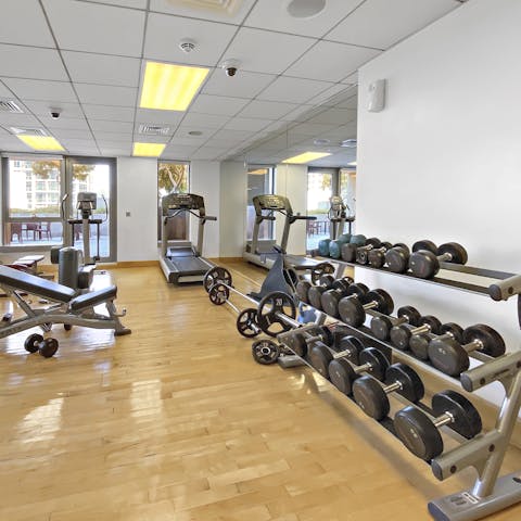 Work out or lift weights in the communal gym