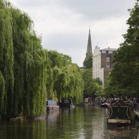 Take a waterside walk along Regent's Canal, it's only a four-minute stroll from home