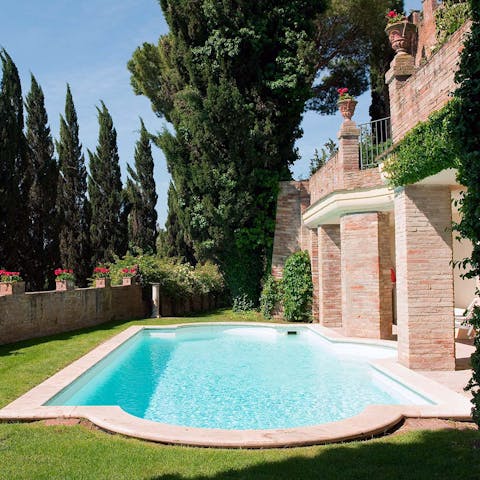 Cool off with a dip in the outdoor pool