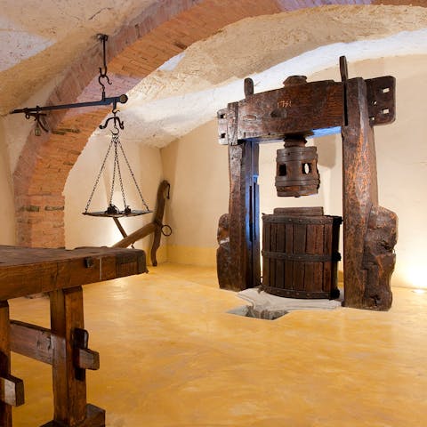 Admire secret rooms and antique artefacts