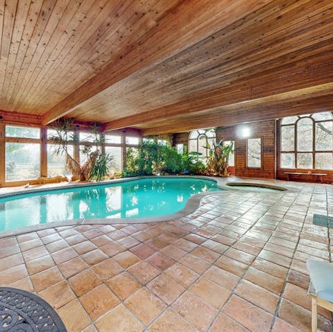 Take advantage of the private indoor pool whenever you feel like a swim