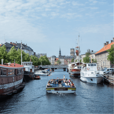 Visit Christianshavn – reachable within eighteen minutes on foot