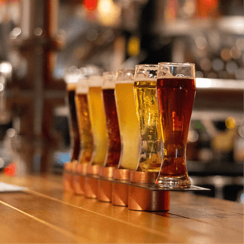 Taste Danish beers at bars that are as little as twenty minutes away on foot