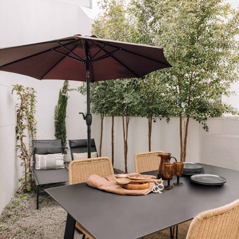 Soak up the sun from the private outdoor terrace