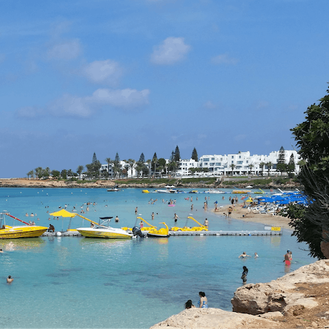 Visit nearby Fig Tree Bay and swim in the clear waters