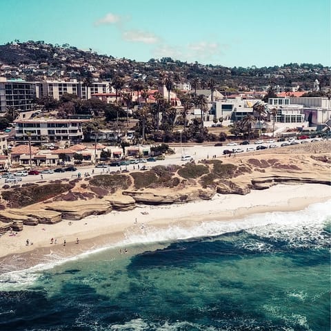 Head to La Jolla beach for a day of sandy strolls and ocean paddles