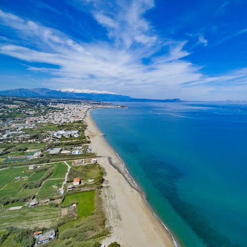 Take a short stroll down to Platanes Beach, only 50 metres from your front door
