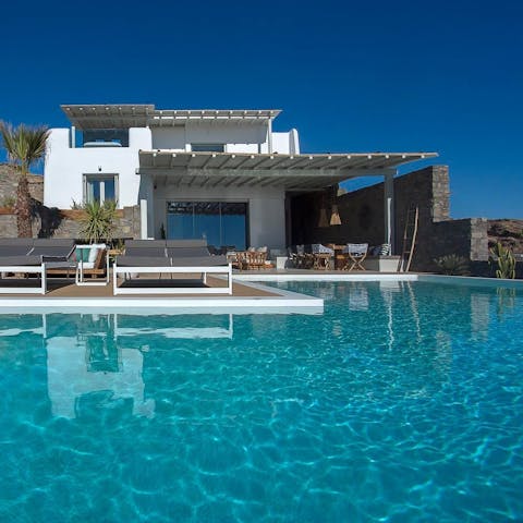Plunge into the refreshing waters of the private pool