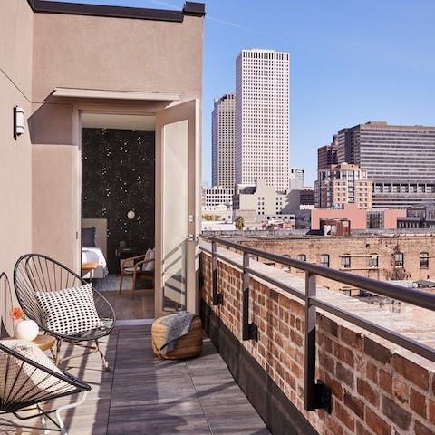 Unwind on your own private balcony