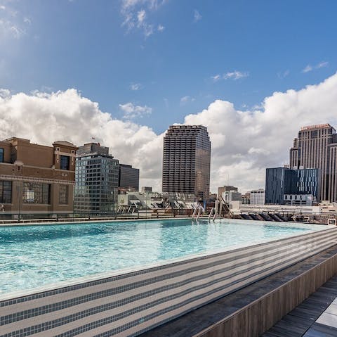 Cool off in the rooftop pool