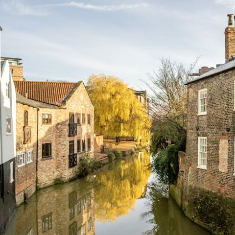 Admire the twists and turns of the River Foss on your street