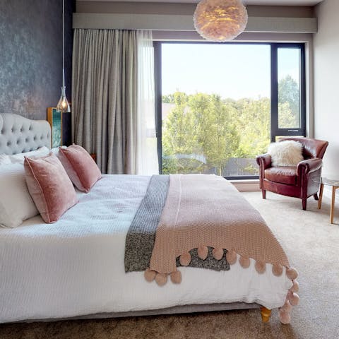 Wake up in a fairytale bedroom, complete with huge windows