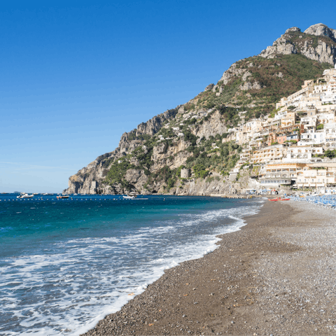 Mosey down to Positano Beach with a gelato in hand