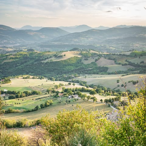 Hike the verdant hills and limestone cliffs of the Marche region