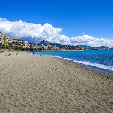 Spend warm days relaxing on Malagueta Beach, a fifteen-minute walk away