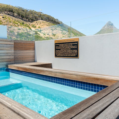 Soak up some rays from the communal plunge pool