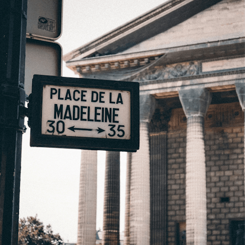 Stay in upscale Madeleine, a short walk from shops and restaurants