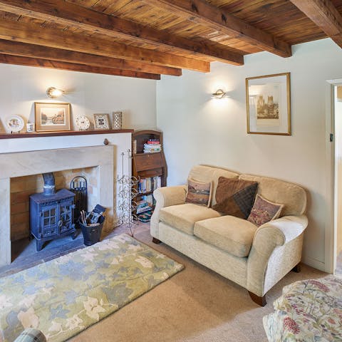 Cosy up for an evening in front of the log burner after a day out hiking