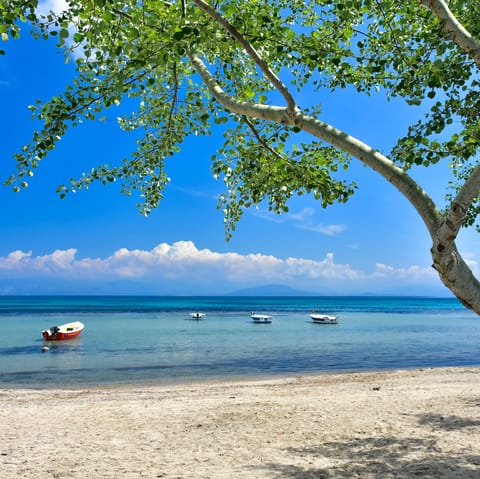 Seek out secluded coves and deserted beaches on boat trips around the island
