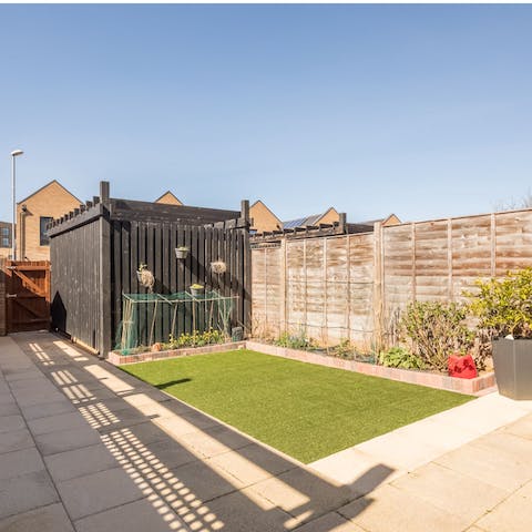 Make the most of the private patio and garden when the weather is kind