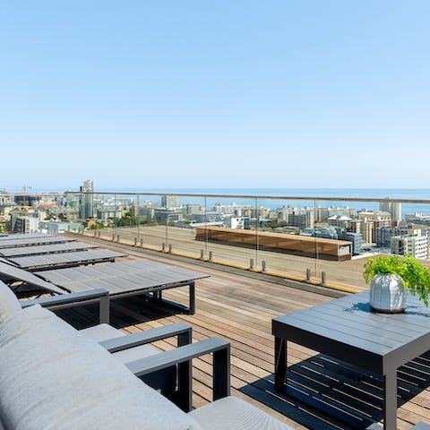 Top up your Vitamin D on the scenic rooftop terrace