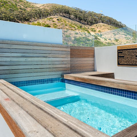 Cool off with a dip in the plunge pool