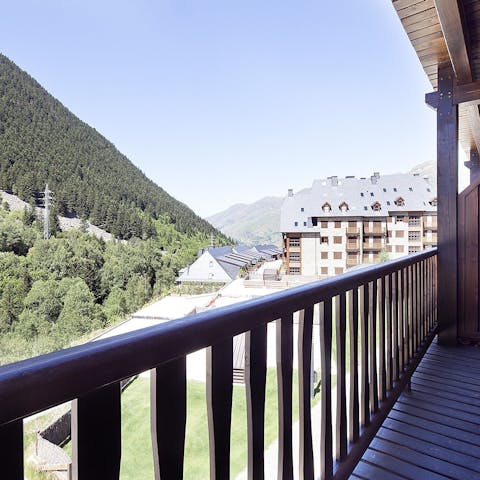 Admire an incredible mountainside view from your balcony