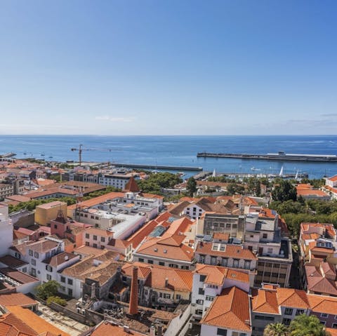 Mosey down to Funchal's seafront for some fresh sea air, just a short walk away