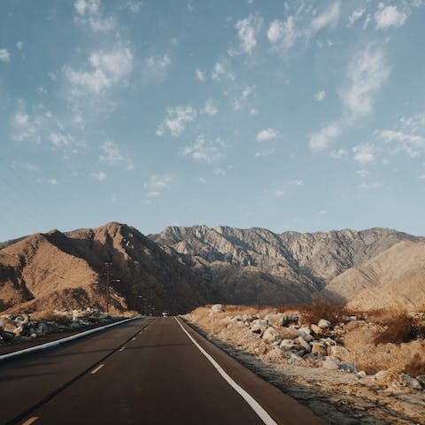 Drive 7 miles out to the Aerial Tramway for breathtaking mountain views