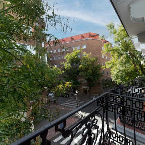 Sip your morning coffee from the private balcony