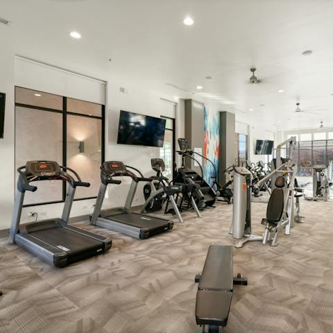 Grab a session in the 24-hour access onsite health and fitness centre